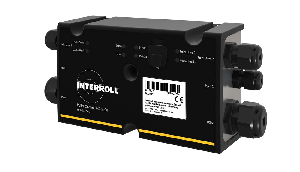 Interroll PC 6000 palletbesturing maakt stuwdrukloos pallettransport mogelijk